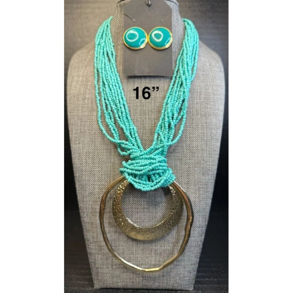 23. Southwestern Multi-Strand Seed Bead Necklace Set